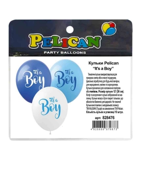 Шарики Pelican 12' (30 см) "It's a Boy" 1-стор 10шт Разноцветный Pelican (828476)