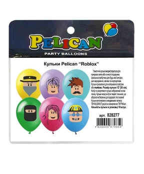 Шарики Pelican 12" (30см) "Roblox" 1-стр. 10шт Разноцветный Pelican (828277)