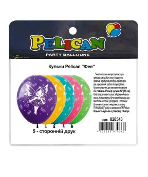 Шарики Pelican 12" (30см) "Фея" 5-стр 10шт Разноцветный Pelican (828543)