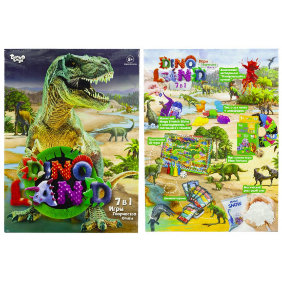 Набор тврчества Dino Land 7в1 Разноцветный Unison (DL-01-01)