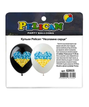 Шарики Pelican 12" (30см) "Несокрушимое сердце" 1-стр 10шт Разноцветный Pelican (828935)