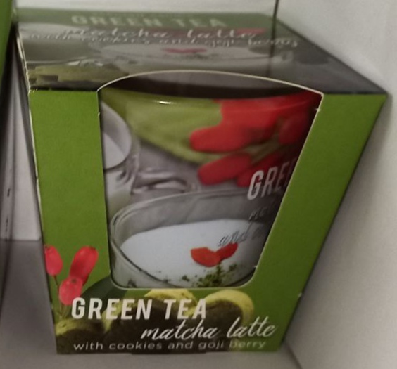 Свеча ароматическая "Green Tea" "Зелений чай"(матча латте),  час горіння 30годин, 8см (56434)