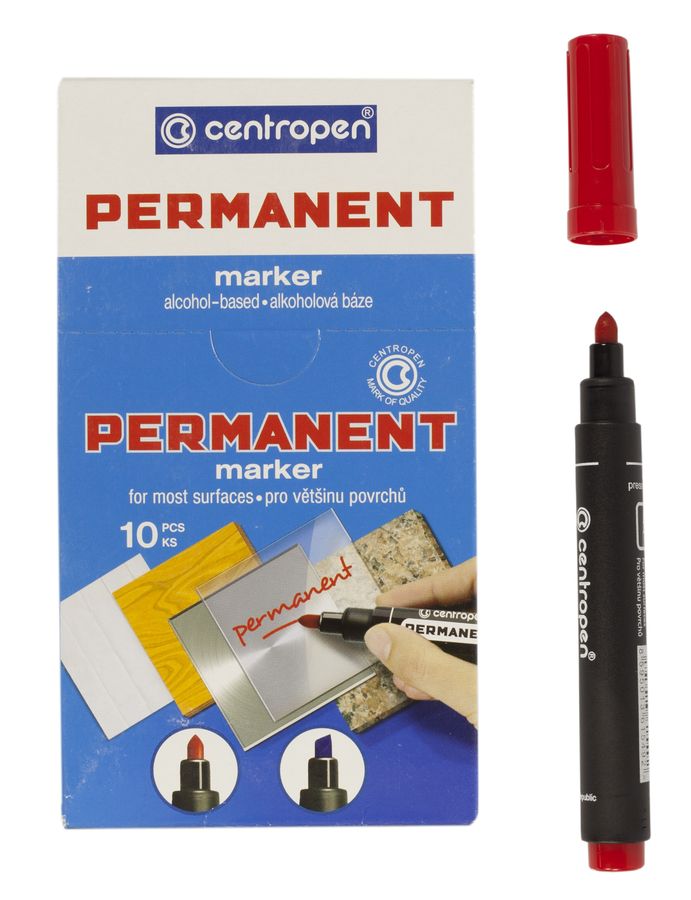 Маркер круглый  Centropen 8566 красный (8566 красный)