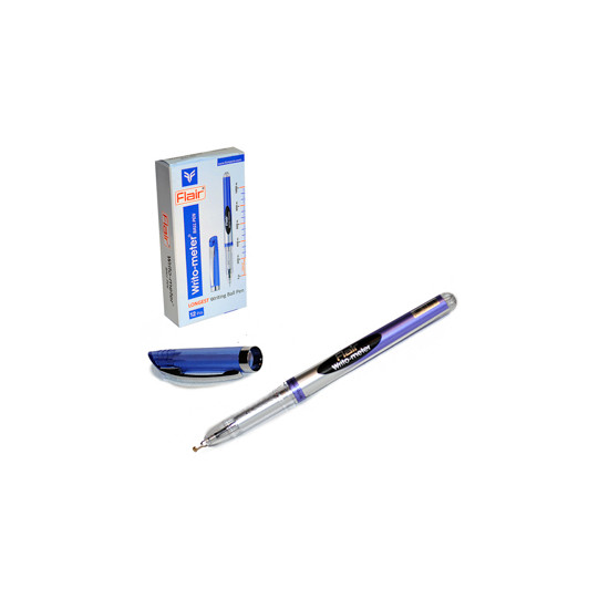 Ручка 743 Flair Writometer pen new 10km  кулькова, синя Flair (743 синяя)