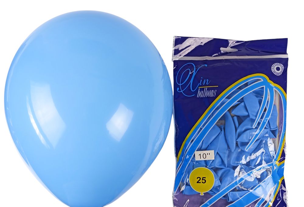 Шарики Balloons 10' (26 см), пастель голубые, 25шт/уп Голубой Unison (1025-803)