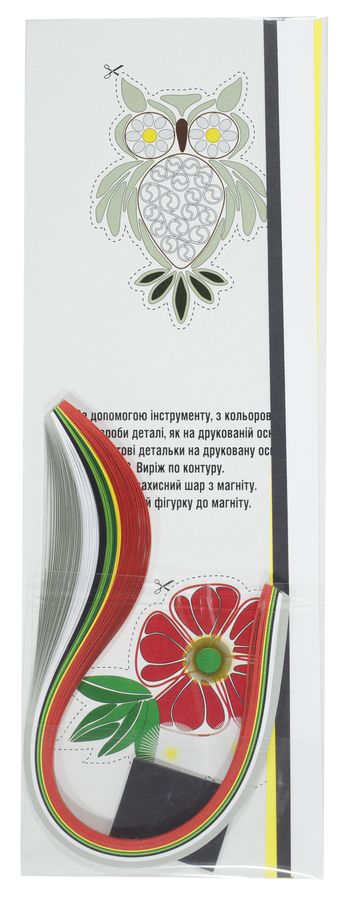 Набір для квілінгу 3мм. з магнітом 140 стрічок "Сова + Мак" Unison (508)