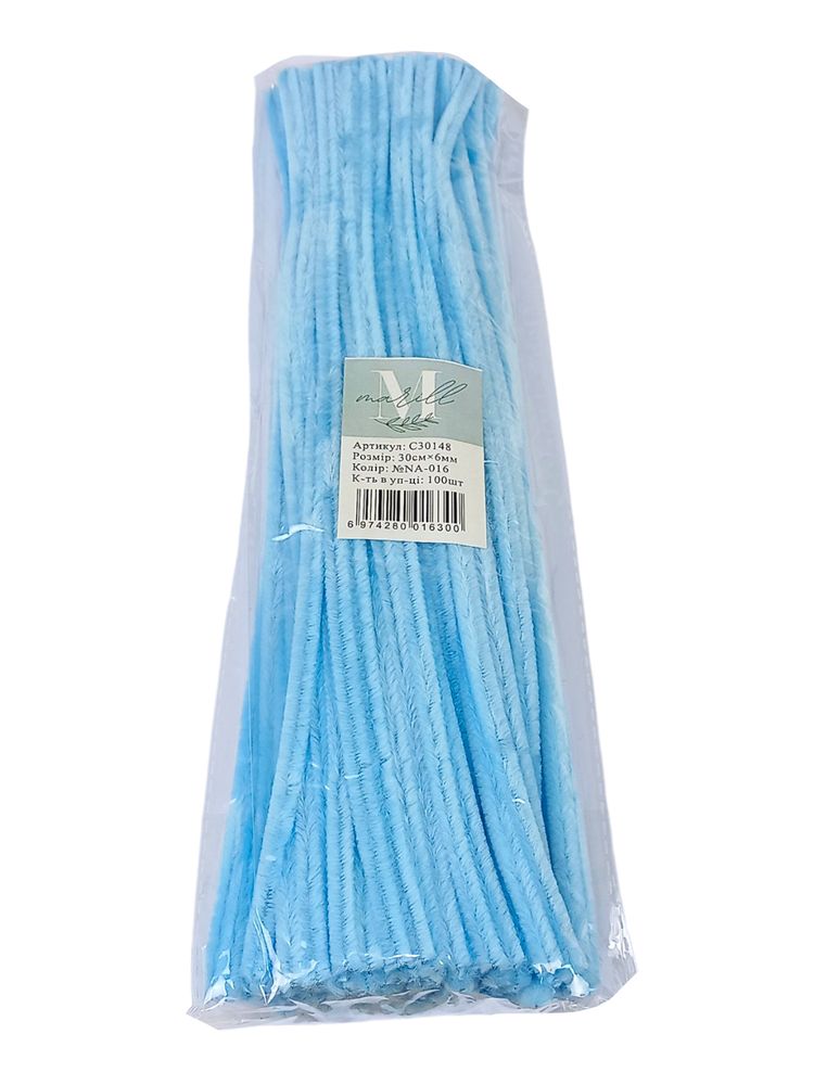 Синельної дріт, 300 х 6мм, ніжно блакитний, 100 шт (C30148 soft blue-NA-016)