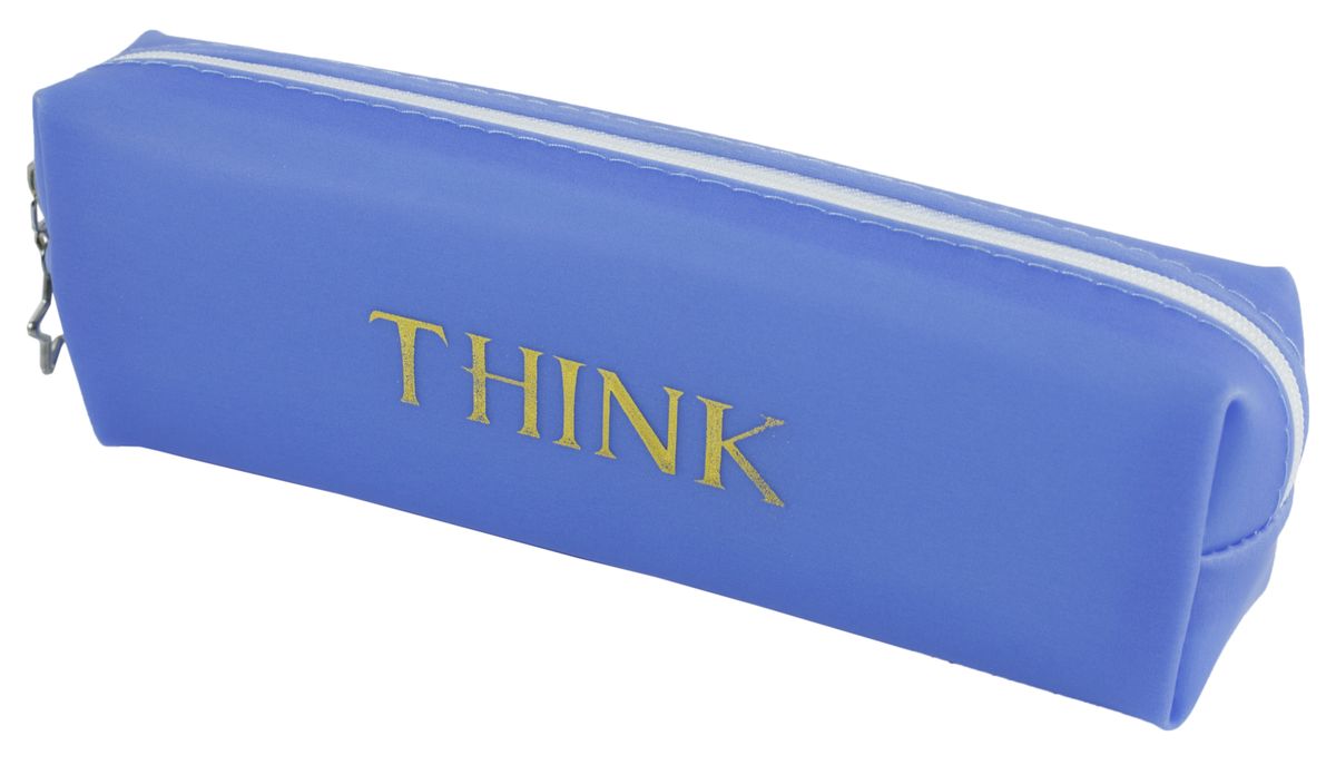 Пенал силикон. "Think" 19*6*4см, PVC, mix4 (1233)