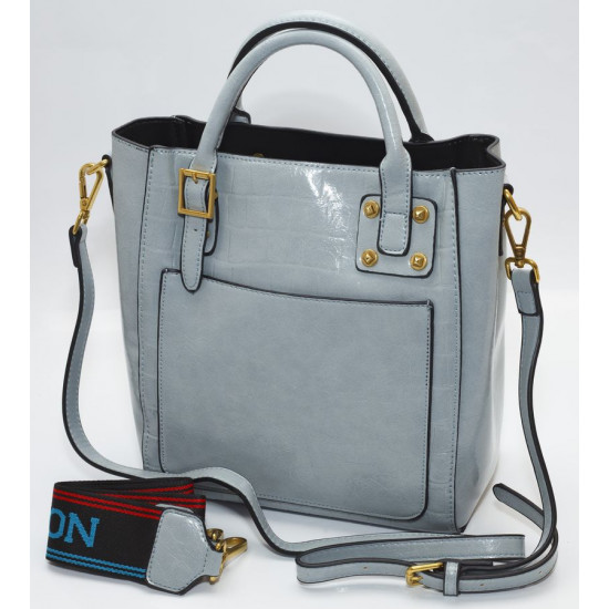 Сумка жіноча блакитна 26х28см екошкіра (8802   light blue)