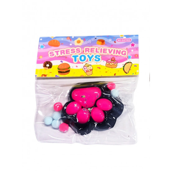 Таба сквиш антистресс Лапка (Ts paw - pink black)