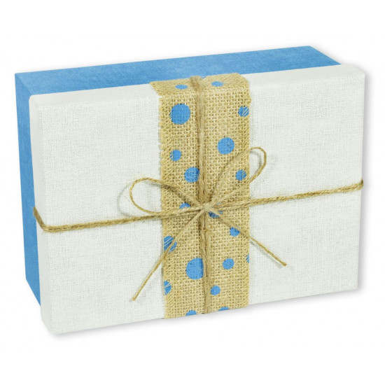 Прямоугольные подарочные коробки с ДЕФЕКТОМ -23x16x9.5cm Голубой Unison (MS9301-99-1 №1)
