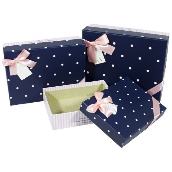 Подарункова коробка C210-28, прямокутна, 24*19*8cm/22*17*6.5 /18.6*14.5*5cm 3шт. в наборі (C210-13)