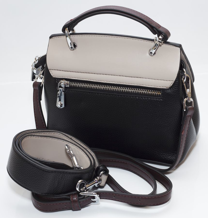 Сумка жіноча чорна 17х22см екошкіра (8606 black)