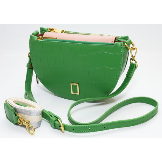 Сумка жіноча зелена 21,5х14,5 екошкіра (L8192 green)