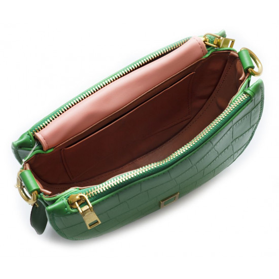Сумка жіноча зелена 21,5х14,5 екошкіра (L8192 green)