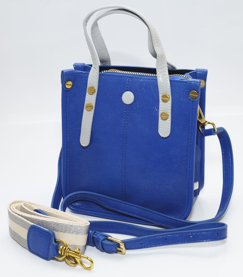Сумка жіноча синя 18х18см екошкіра (9070 blue)