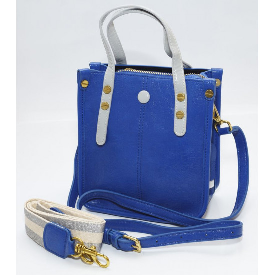 Сумка жіноча синя 18х18см екошкіра (9070 blue)