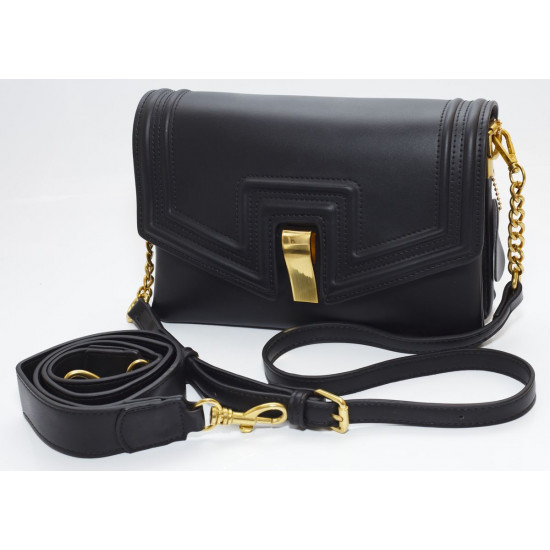 Сумка жіноча чорна 15х23см екошкіра (8096 black)