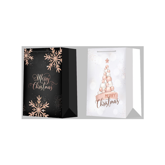 Пакет 2003 M подарунковий "Merry Christmas" 32x26x12cm, 210гр., 4 дизайни (2003 M)