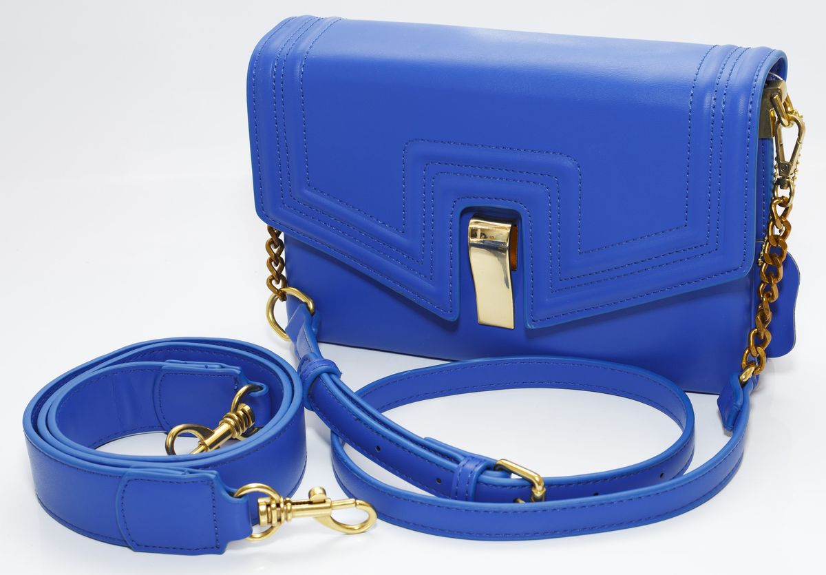 Сумка жіноча синя 15х23см екошкіра (8096 blue)