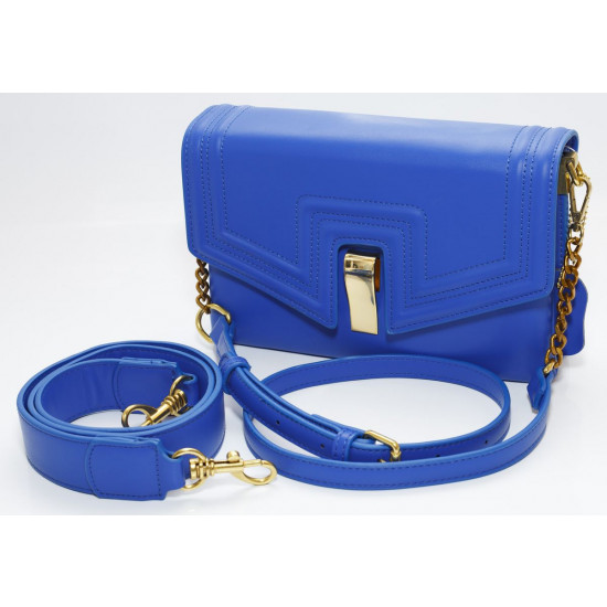 Сумка жіноча синя 15х23см екошкіра (8096 blue)