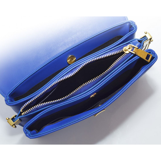 Сумка жіноча синя 15х23см екошкіра (8096 blue)