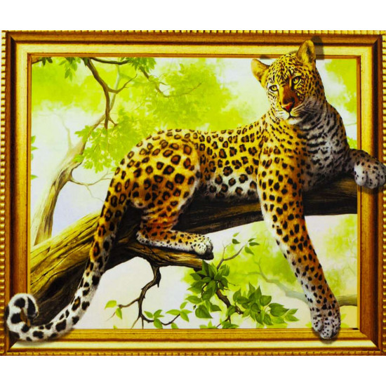 Алмазная мозаика 3D по номерам 40*50см "Ягуар" (0578)