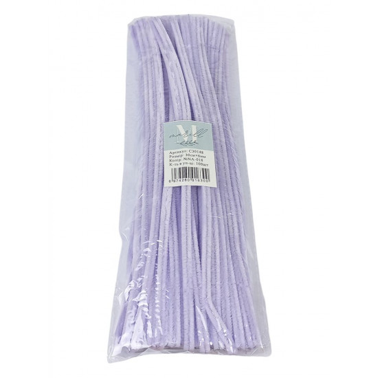 Синельная проволока, 300 х 6мм, светло сиреневый, 100 шт (C30148 light lilac-KR-018)