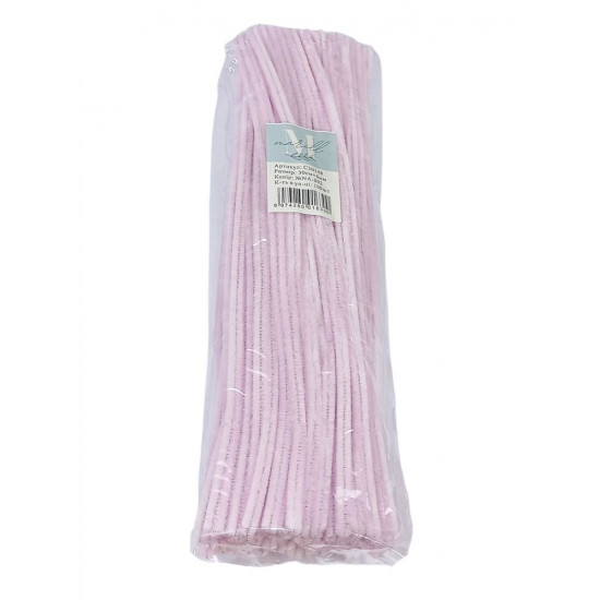 Синельная проволока, 300 х 6мм бледно розовый, 100 шт (C30148 pale pink-KR-002)