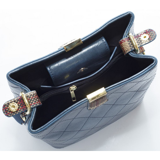 Сумка жіноча синя 21,5х22см екошкіра (8935 blue)