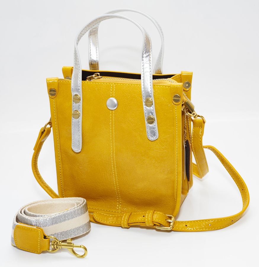 Сумка жіноча жовта 18х18см екошкіра (9070 yellow)