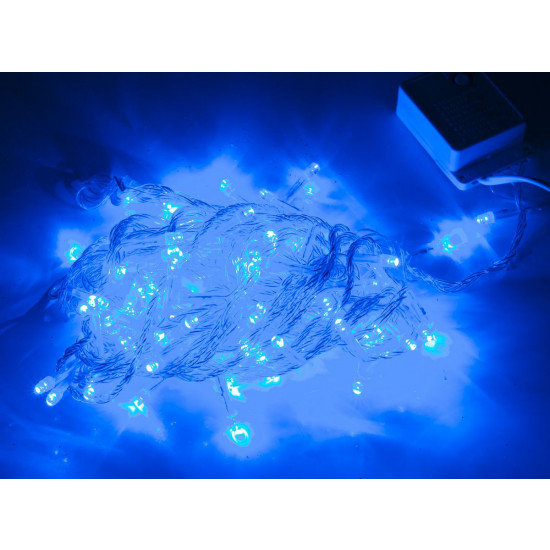 100 LED, синий (прозрачный провод) (1110-02)