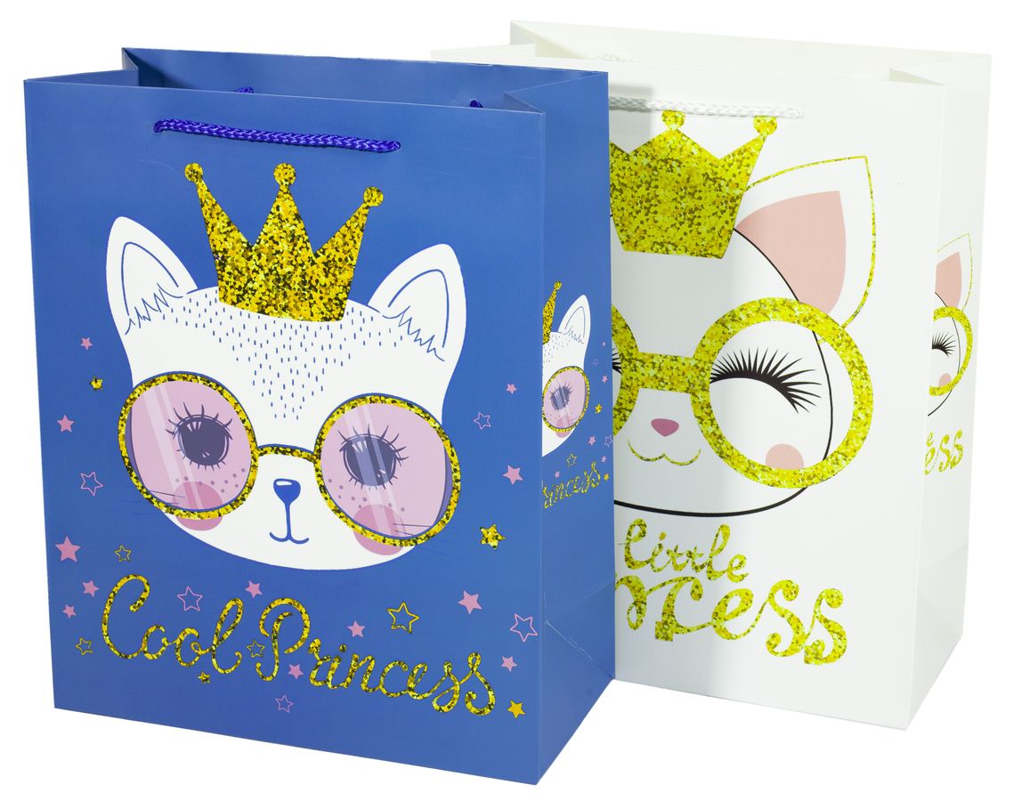 Пакет подарунковий 215-L, Princess - 4дизайни, 210g, 44x31x12cm (215-L)