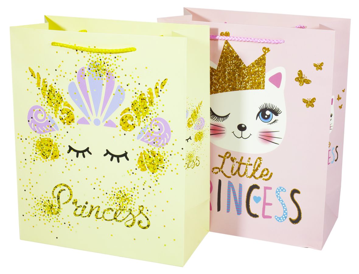 Пакет подарунковий 215-L, Princess - 4дизайни, 210g, 44x31x12cm (215-L)