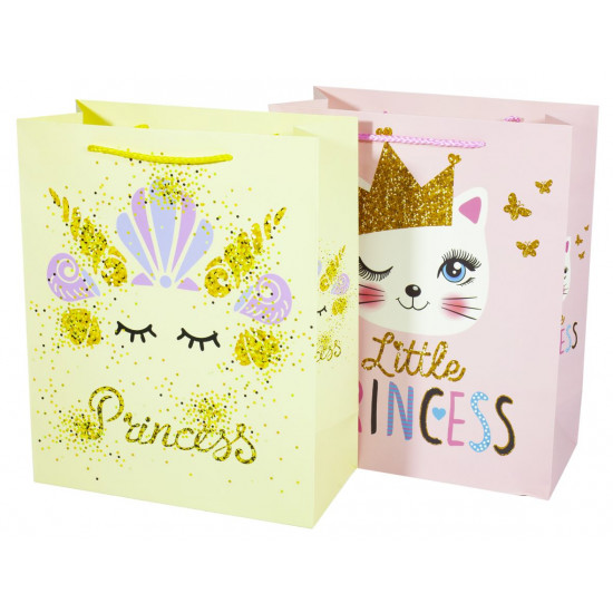 Пакет подарунковий 215-L, Princess - 4дизайни, 210g, 44x31x12cm (215-L)
