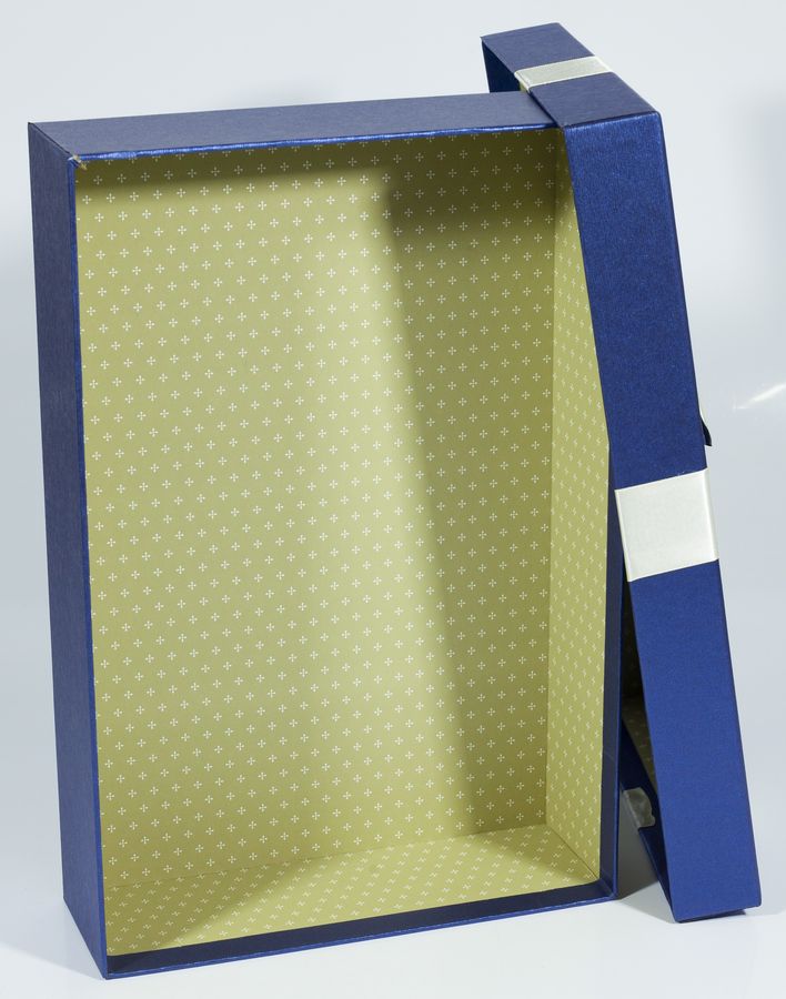 Подарункова коробка 105-35, прямокутна синя, 37.5х26.5х10cm/34х23х8/26.5х19х7cm 3шт. в наборі (105-35)