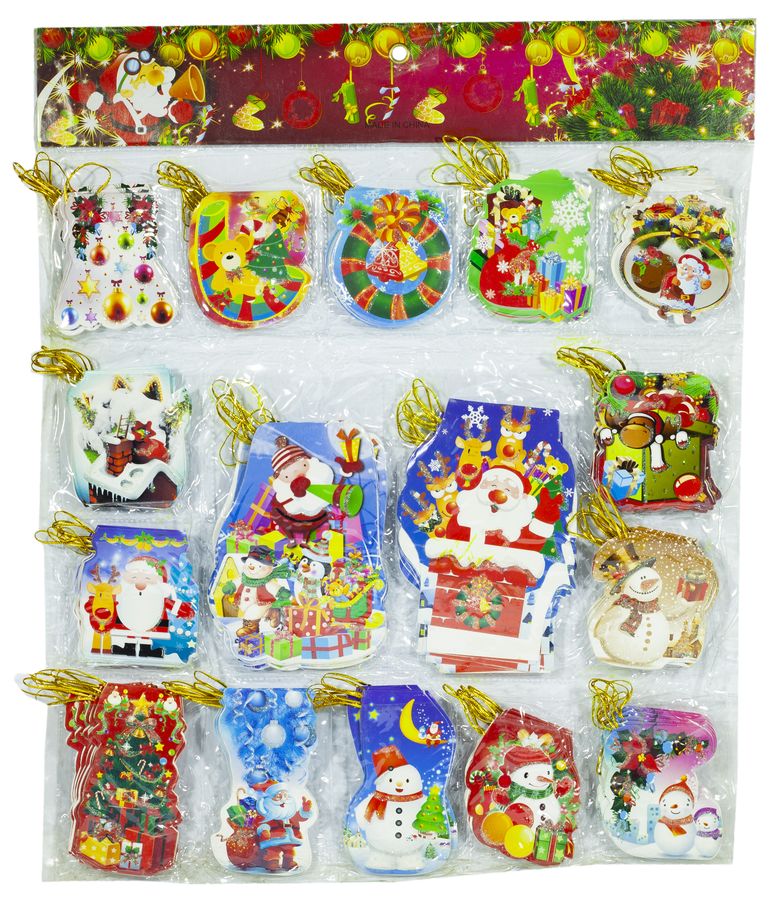 Листівка - міні "Новий Рік" 5,5 * 11см_128шт., PVC (510)