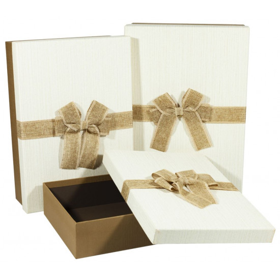 Подарункова коробка MS9306-19Q-2, прямокутна коричнева , з ДЕФЕКТОМ, 39x28x13cm Коричневий Unison (MS9306-19Q-2 №1)