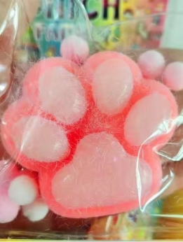Таба сквіш антистрес лапка хутряна рожева (712236 pink)