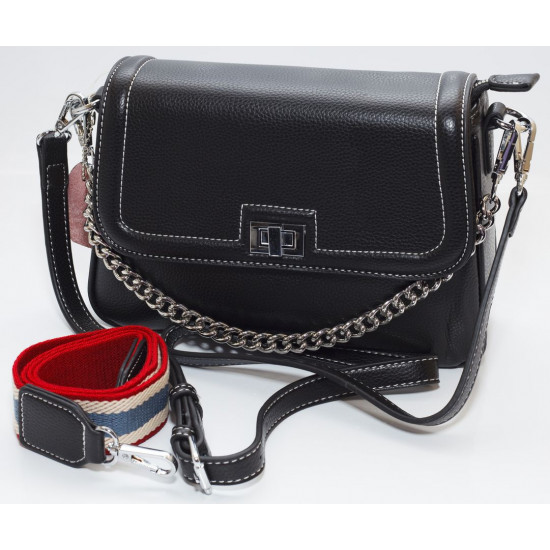 Сумка жіноча чорна 17х25,5см екошкіра (89001 black)