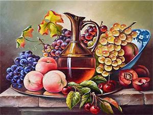 Алмазная мозаика по номерам 30*40см "Виноград" (GLD60793)