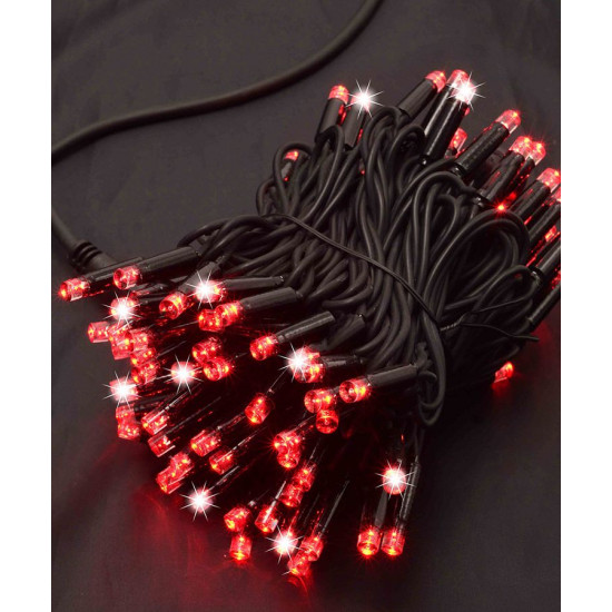 Гирлянда уличная 100 LED 10м (черный провод 3,3мм) красный Красный Unison (1431-05)