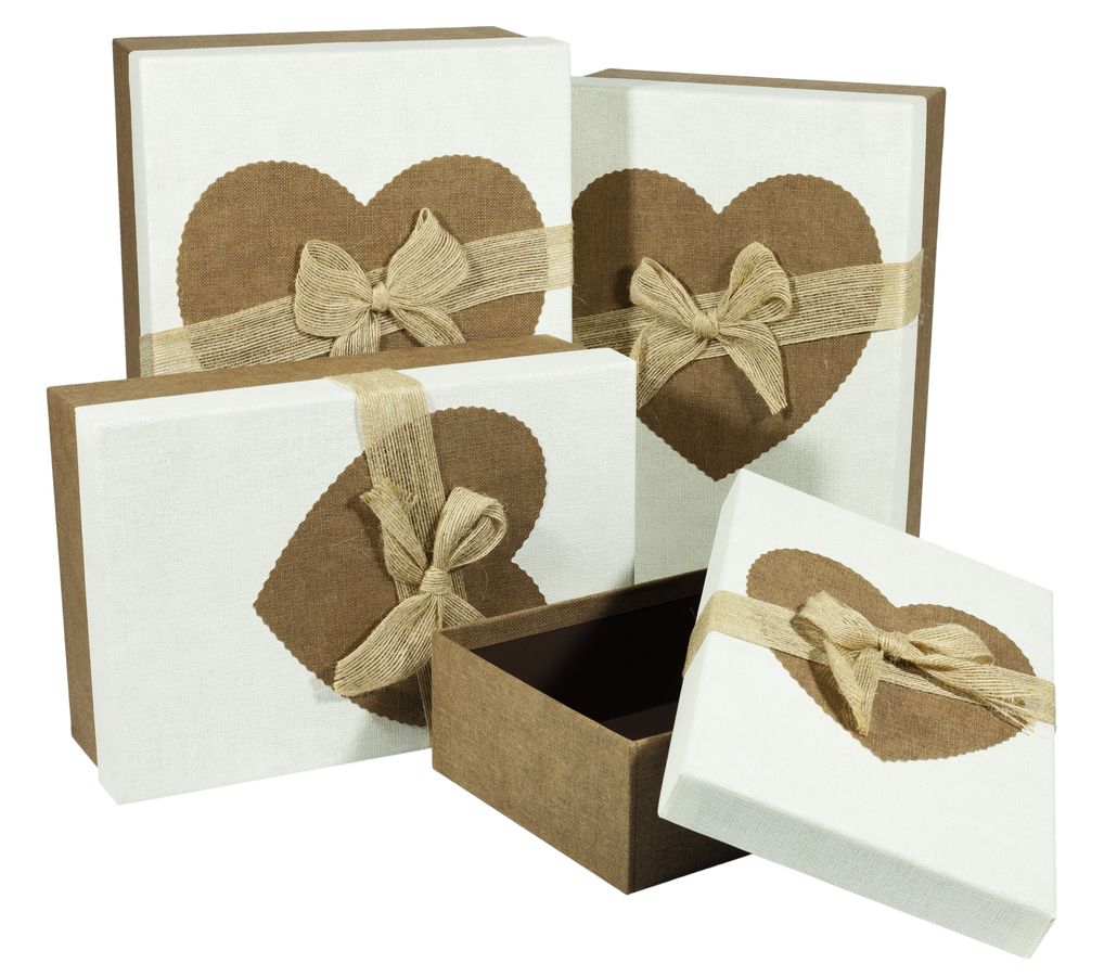 Подарункова коробка MS9401-10T-2, прямокутна біла ,35.5x24x14cm/32.5x22x12cm/29.5x20x10cm/26.5x18x8cm 4шт. в наборі (MS9401-10T-2)