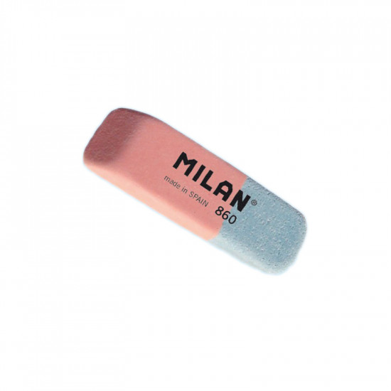Гумка прямокутна красно-синя з фаскою "TM MILAN" 4,7x1,4x0,7см, mix Milan (860RACCM)