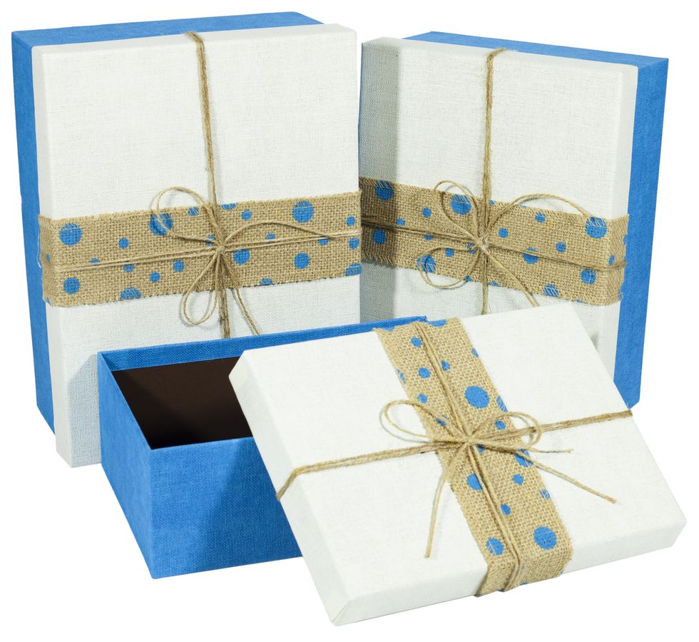 Подарункова коробка MS9320-11T-1, прямокутна блакитна ,29x22x12.5cm/27x20x10.7cm/24.5x17.5x9cm 3шт. в наборі (MS9320-11T-1)