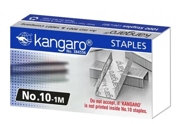Скобы для степлера №10 TM "Kangaro" 1000шт Синий Kangaro (10-1М)