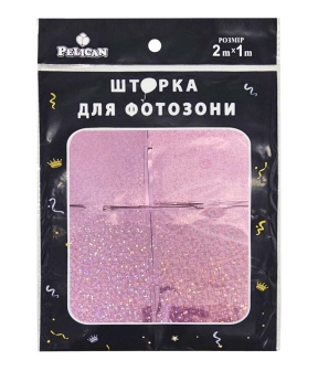ФОТОЗОНА 2м х 1м, "Квадрат голограмма" розовая Розовый Pelican (872235)