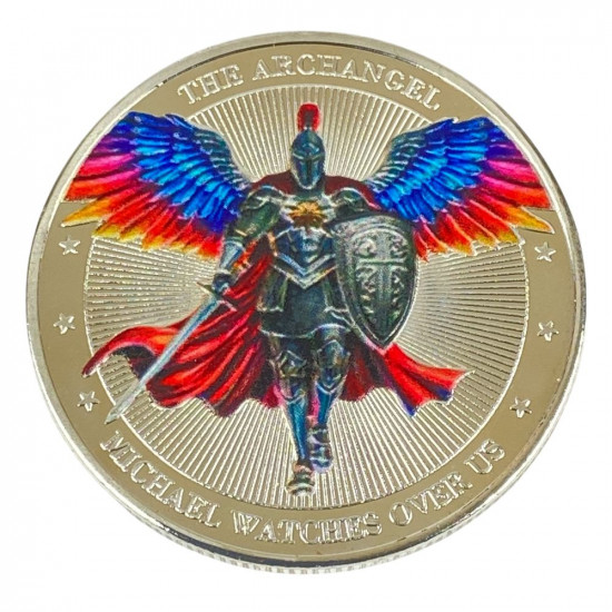 Монета-сувенір Archangel Michael срібло, 4см в капсулі (Cs - 1005)