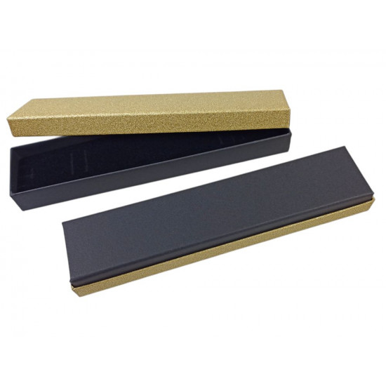 Подарункова коробка ювелірна 4,5 х 20 х 2,,5см золото (J00634 gold)