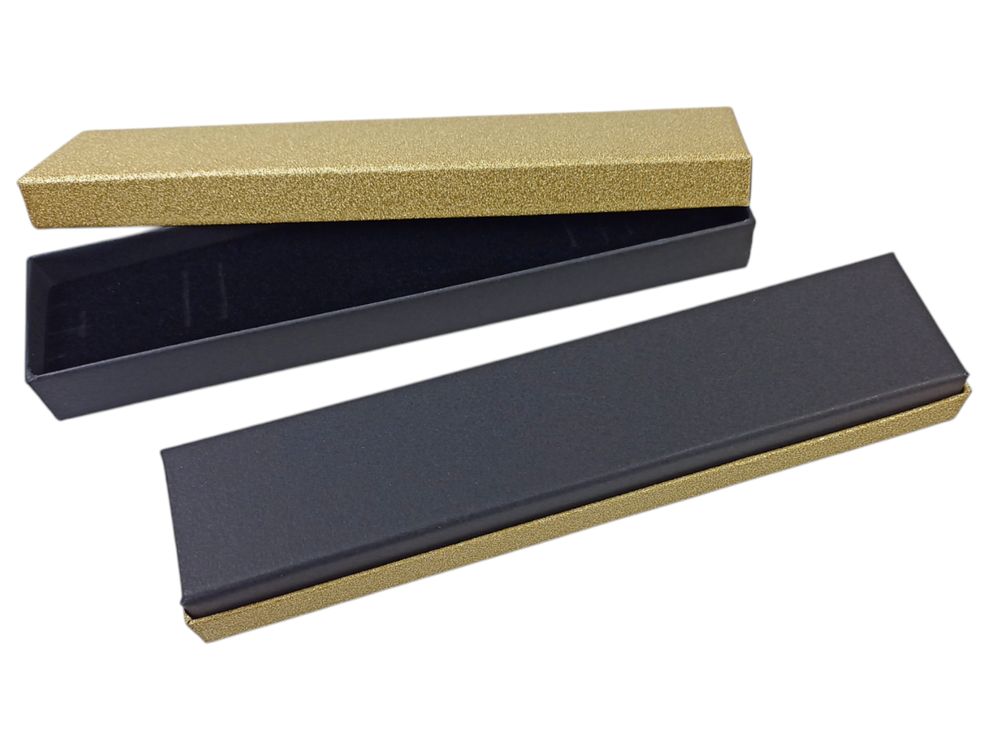 Подарункова коробка ювелірна 4,5 х 20 х 2,,5см золото (J00634 gold)